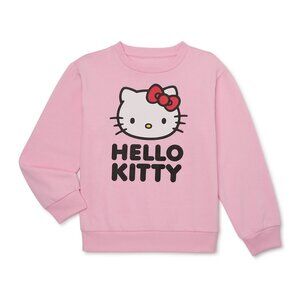 HELLO KITTY Pink Graphic Crewneck Sweater, size L (10/12)